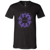 CoolPinoy Ube Splash Unisex Jersey V-Neck T-Shirt